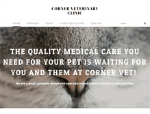 Tablet Screenshot of cornervetclinic.com